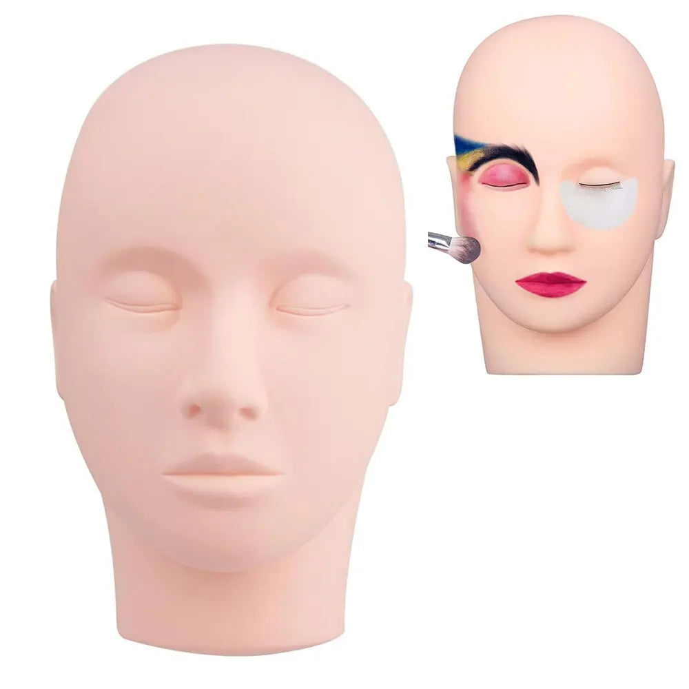 Mannequin Flat Head Practice Make Up Eye Lashes Eyelash Extensions Practice Training Head Manikin Cosmetology Mannequin FaceHead