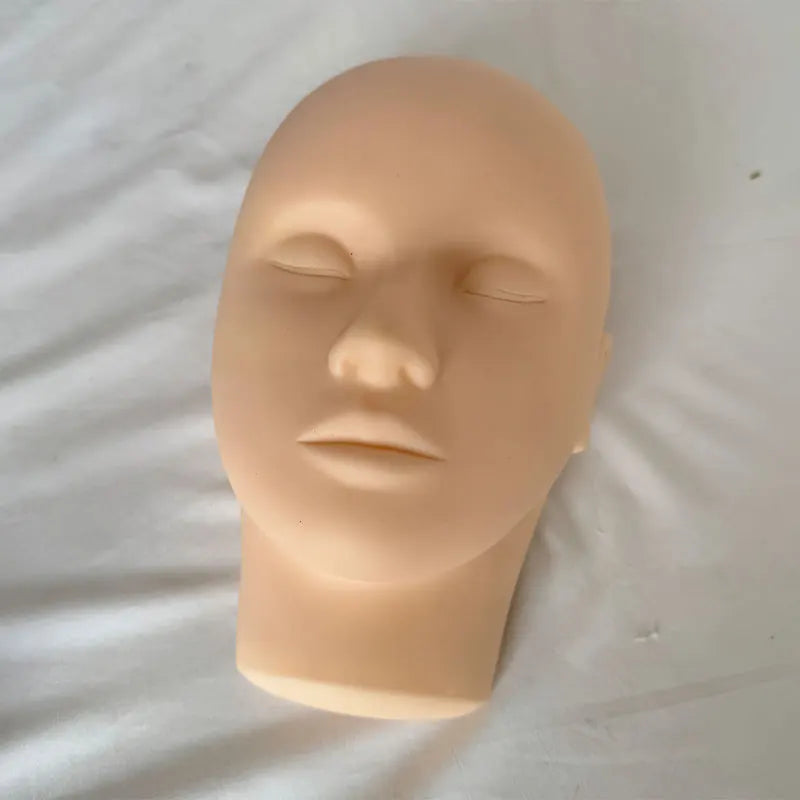 Mannequin Flat Head Practice Make Up Eye Lashes Eyelash Extensions Practice Training Head Manikin Cosmetology Mannequin FaceHead