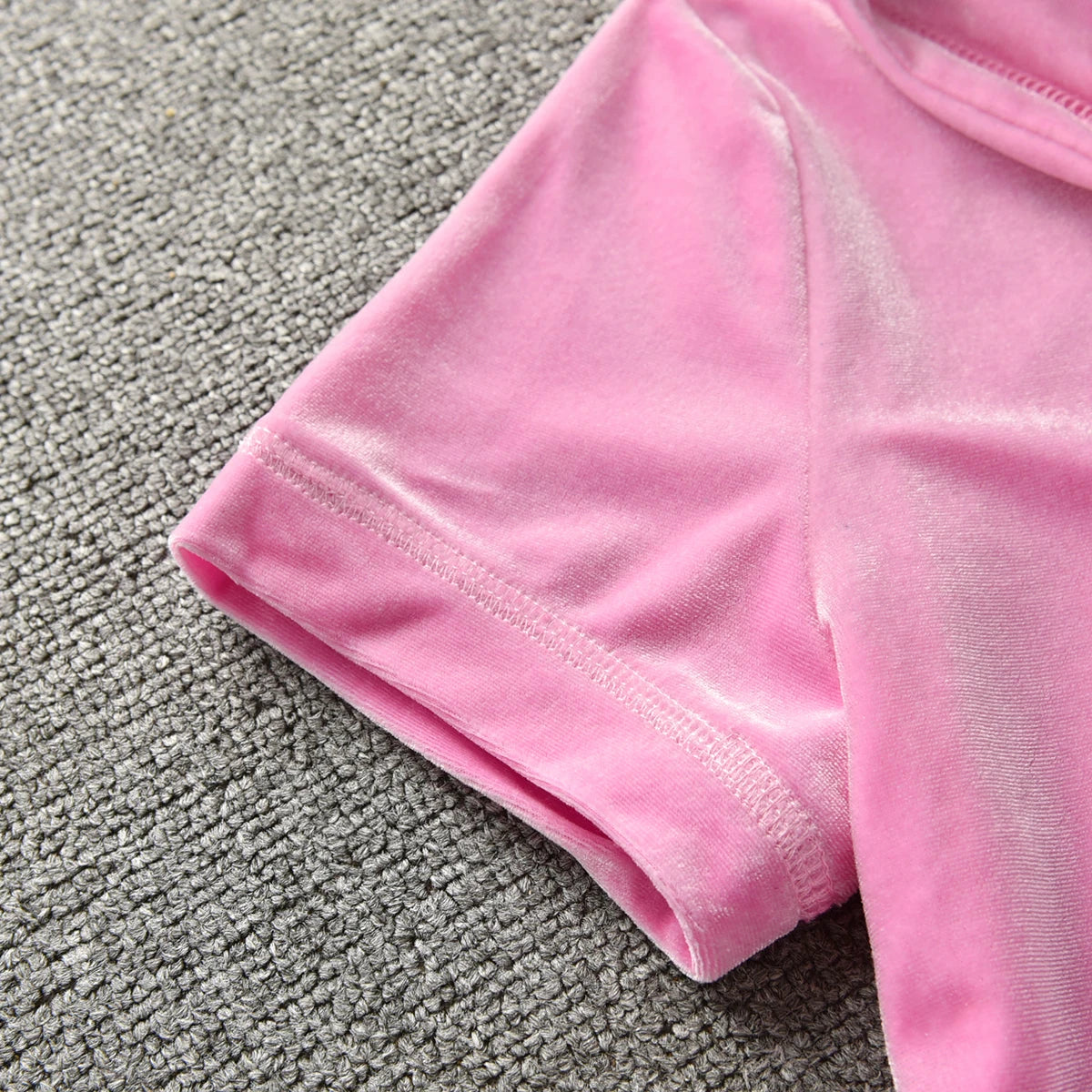 Velvet Velour Shorts Tracksuit Two Piece Sets Women Outfit Short Sleeve Top and Short Sets Elegant Women's Sets
