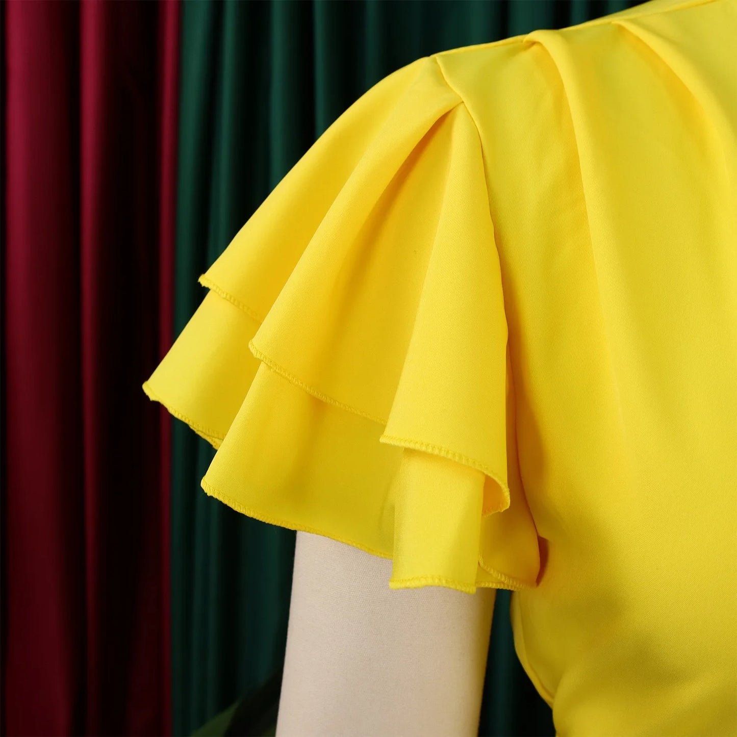 Women 2 Pieces Skirts Sets Solid Blouse Short Sleeve Deep V Neck & Long SKirts Loose Floor Length Elegant Birthday Party Clothes