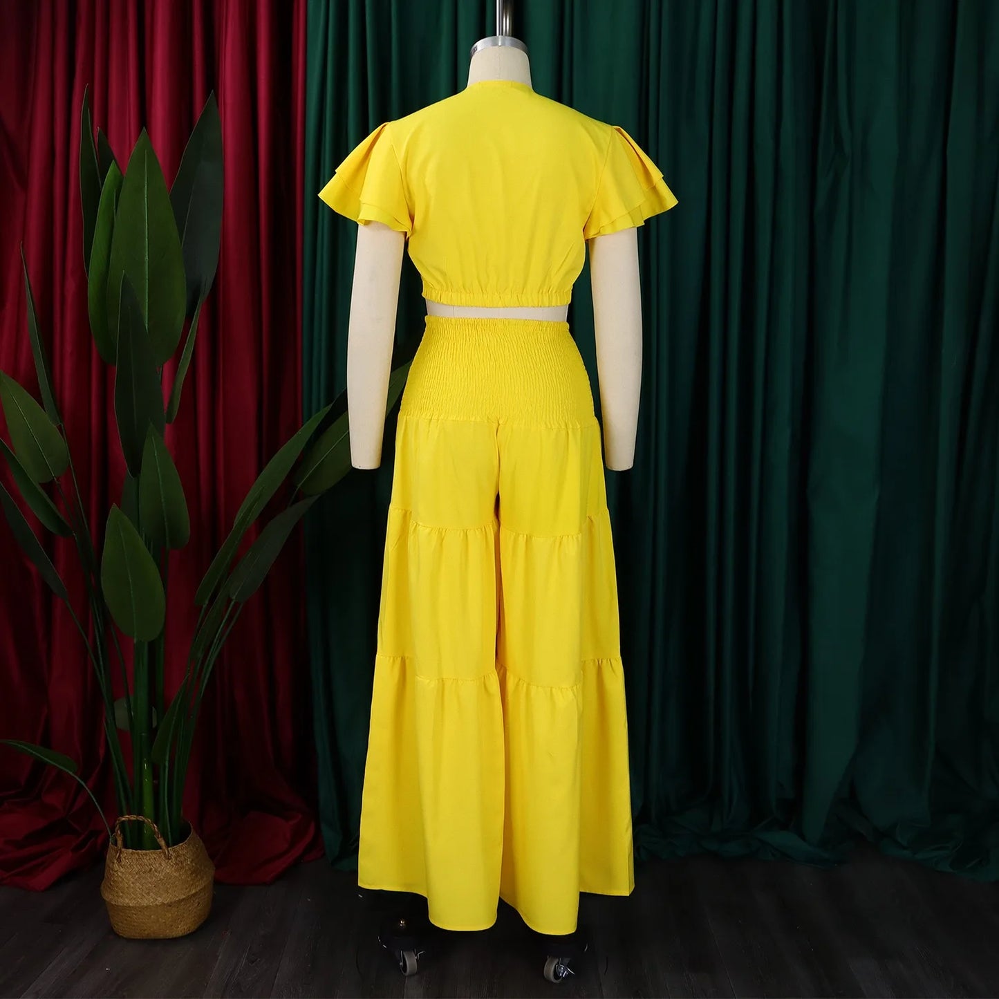 Women 2 Pieces Skirts Sets Solid Blouse Short Sleeve Deep V Neck & Long SKirts Loose Floor Length Elegant Birthday Party Clothes