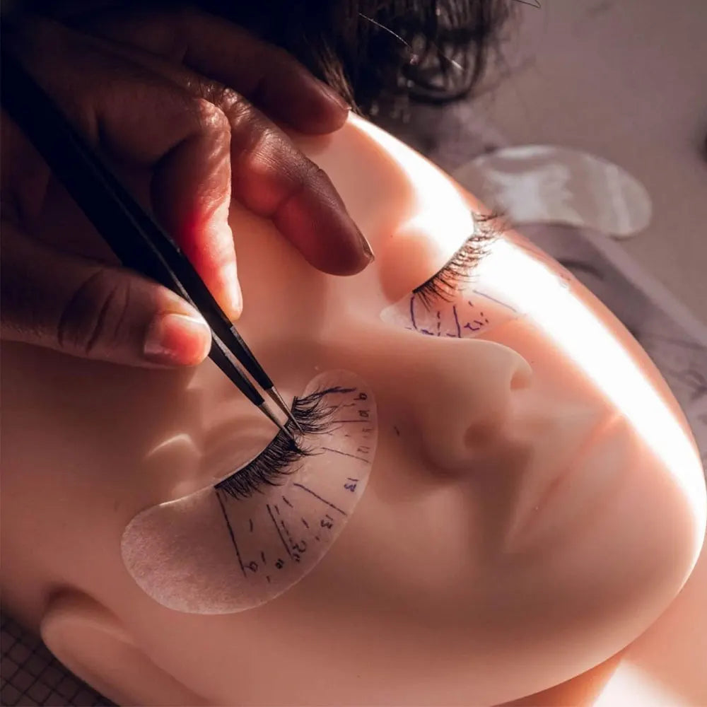 Mannequin Flat Head Practice Make Up Eye Lashes Eyelash Extensions Practice Training Head Manikin Cosmetology Mannequin FaceHead