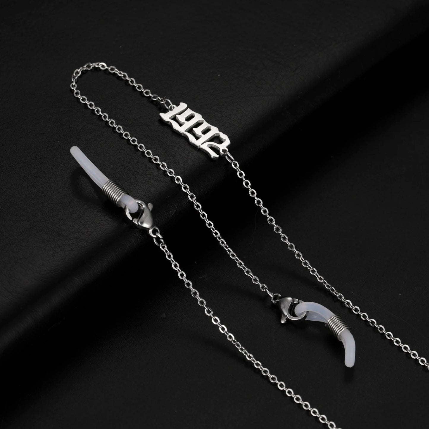 Teamer Custom Name Glasses Chain for Women Men Stainless Steel Personalized Sunglasses Chain Mask Lanyard Valentine's Day Gift
